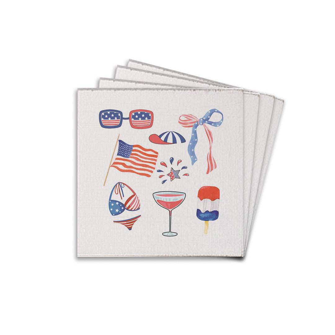 American Icons Coaster Set