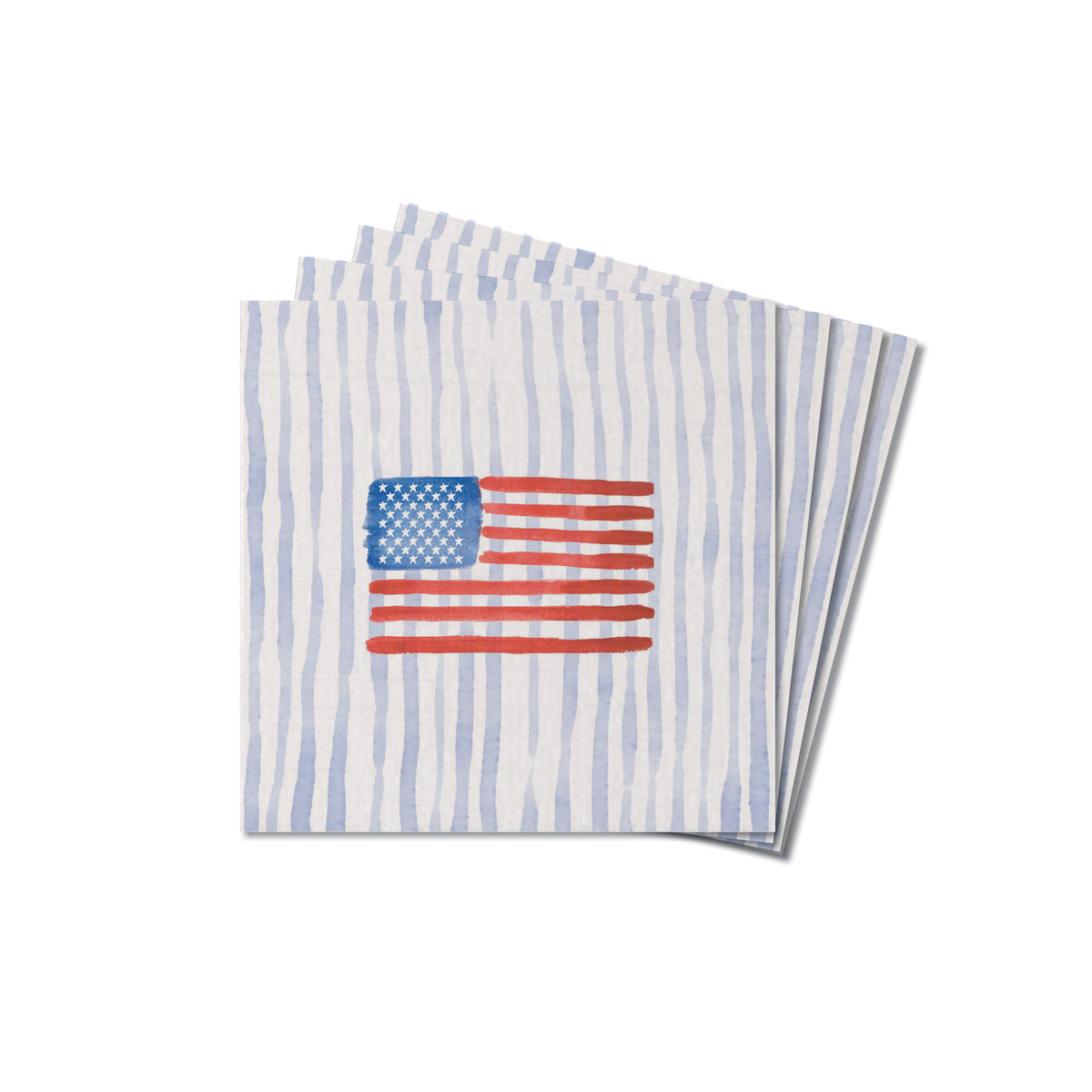 American Flag Watercolor Coaster Set