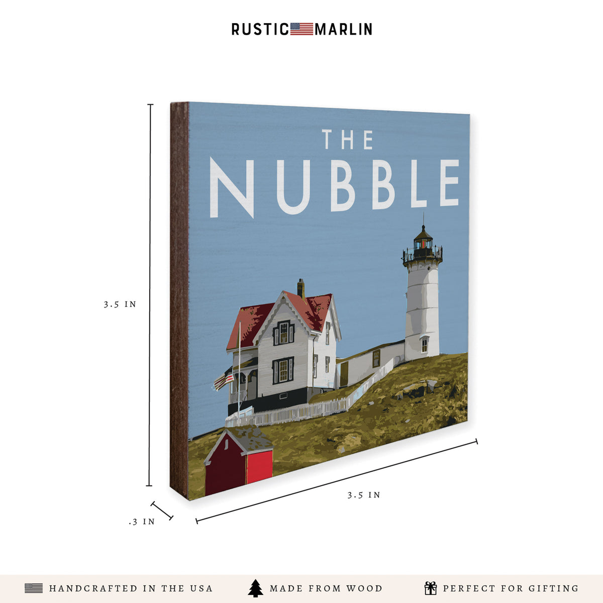 The Nubble Lighthouse Coaster Set