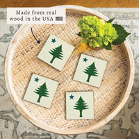 Maine Flag Coaster Set