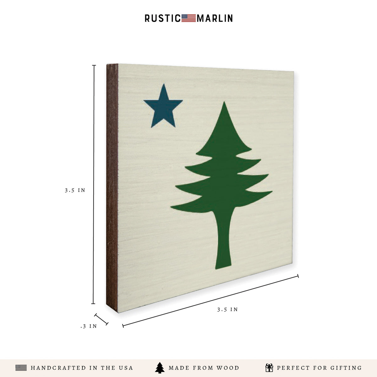 Maine Flag Coaster Set