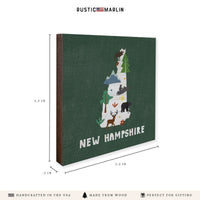 New Hampshire State Icons Coaster Set