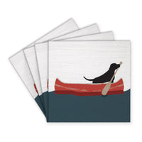 Dog Canoe Coaster Set