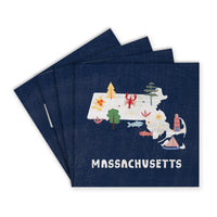 Massachusetts State Icons Coaster Set