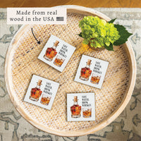 Save Water Drink Whiskey Coaster Set