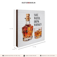 Save Water Drink Whiskey Coaster Set