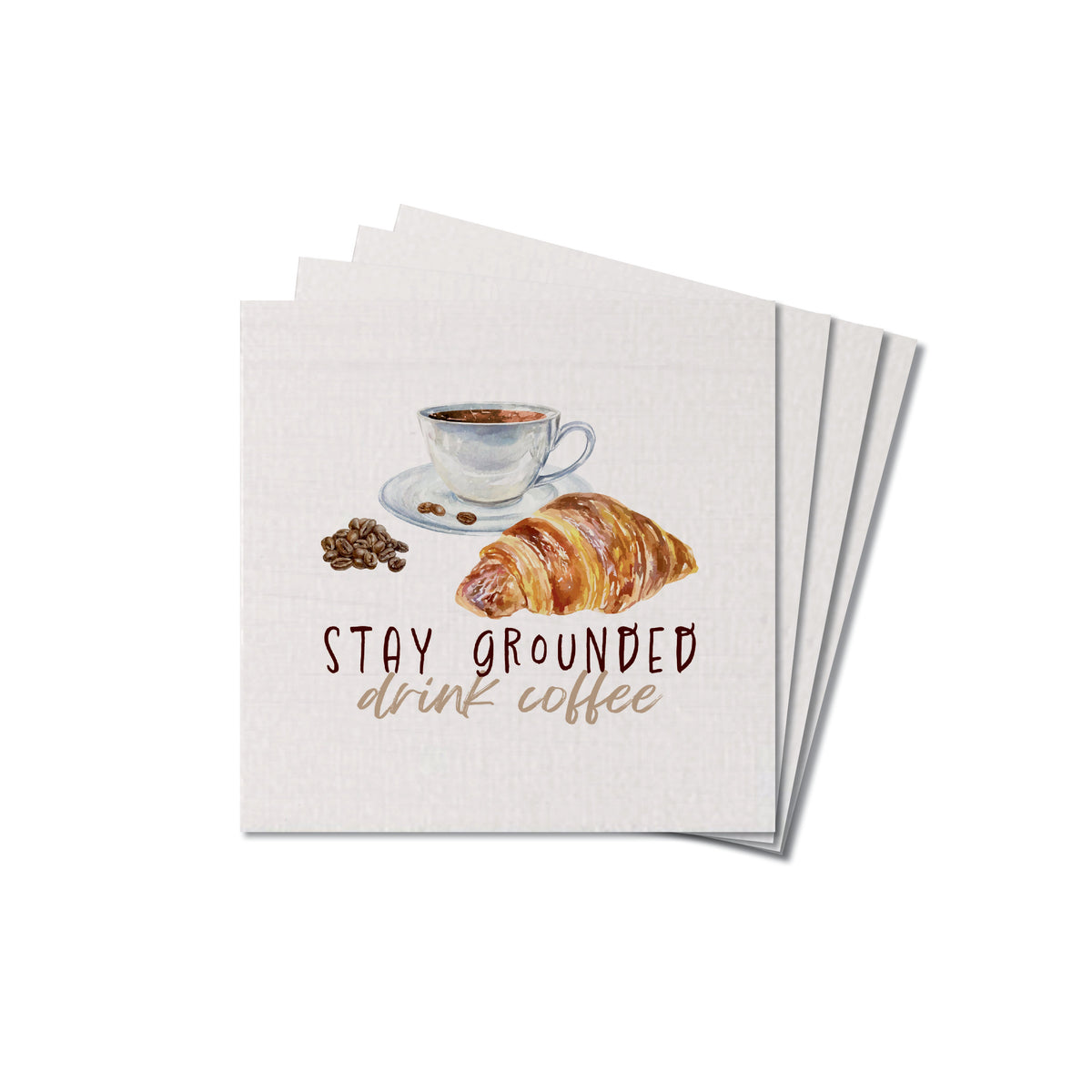 Stay Grounded Drink Coffee Coaster Set
