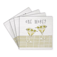One More Martini Coaster Set