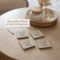 Santa Claus Milk & Cookies Coaster Set