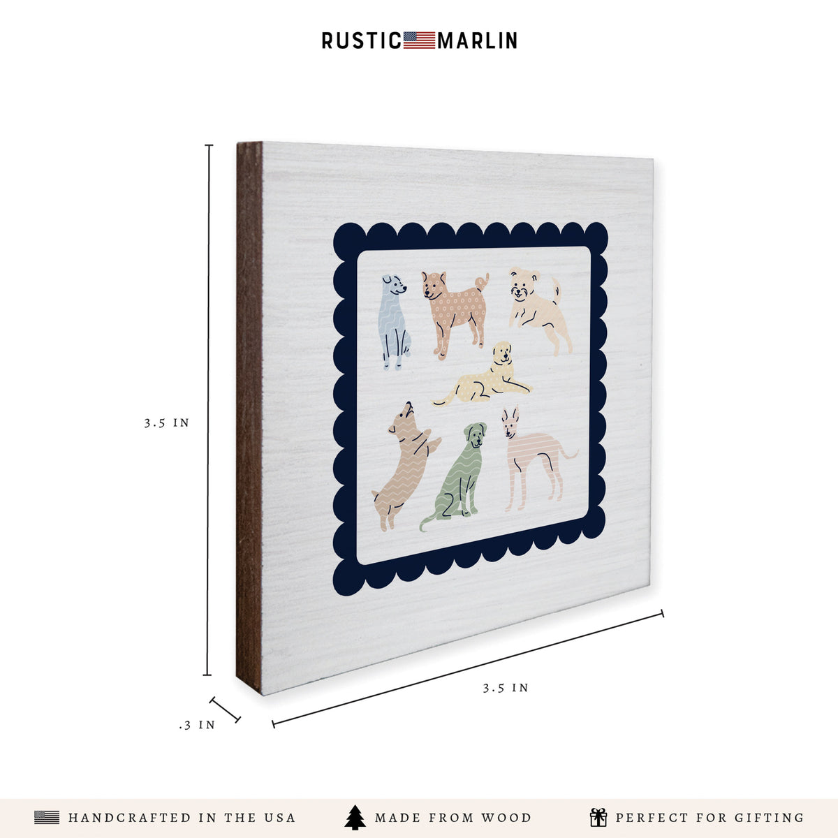Dogs Stamp Coaster Set