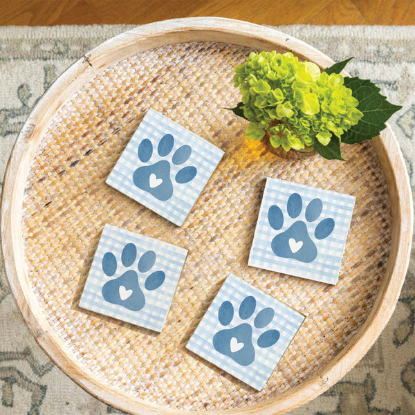 Paw Heart Coaster Set