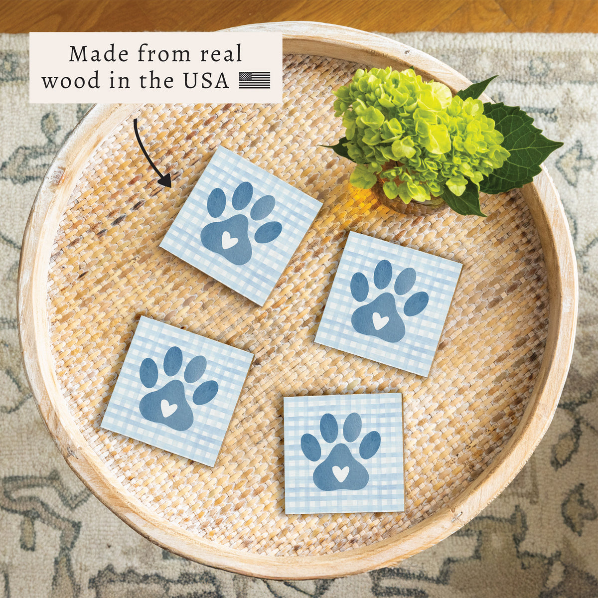 Paw Heart Coaster Set