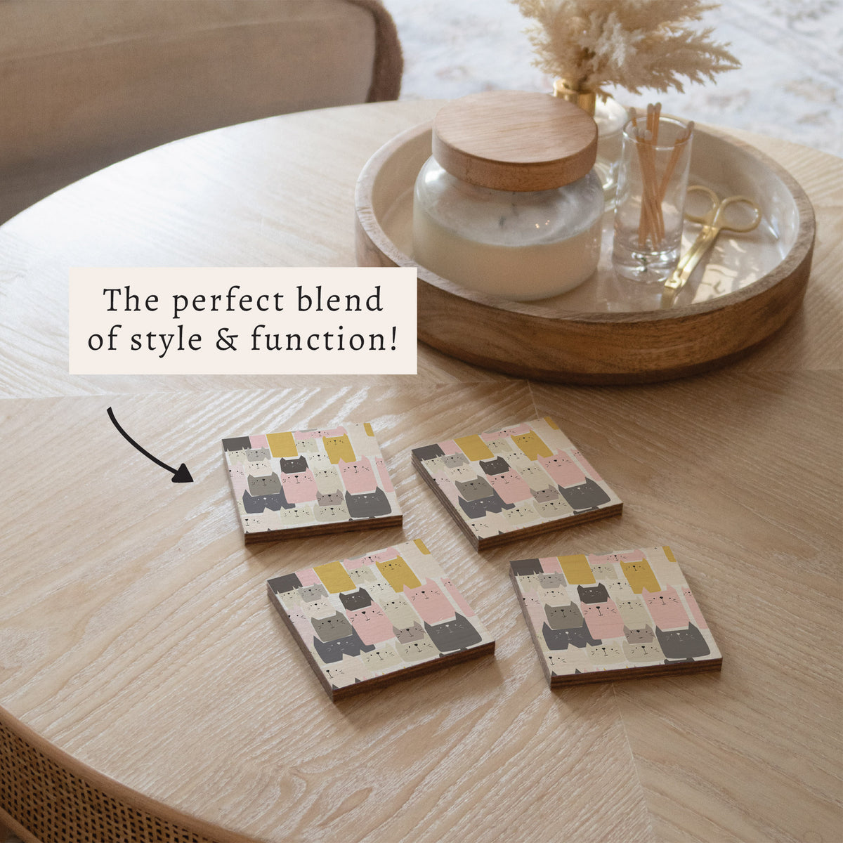 Cats Coaster Set