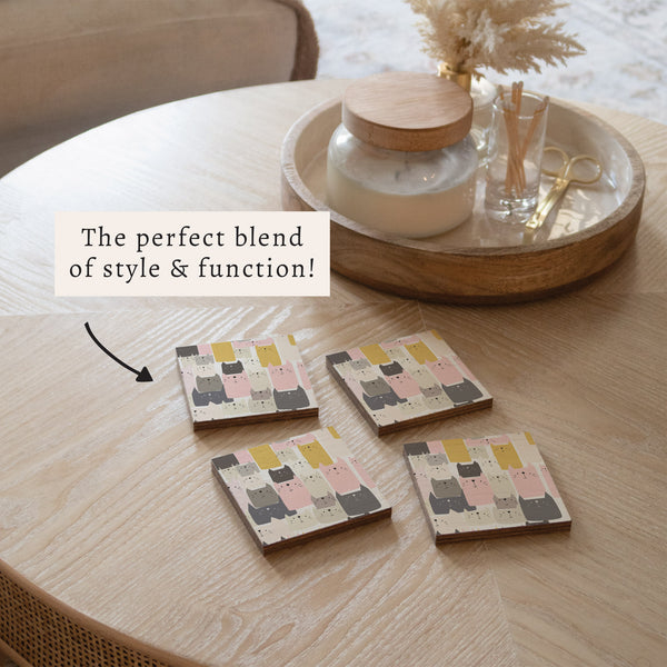 Cats Coaster Set