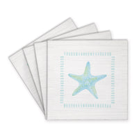 Seafoam Starfish Coaster Set