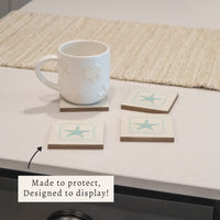 Seafoam Starfish Coaster Set