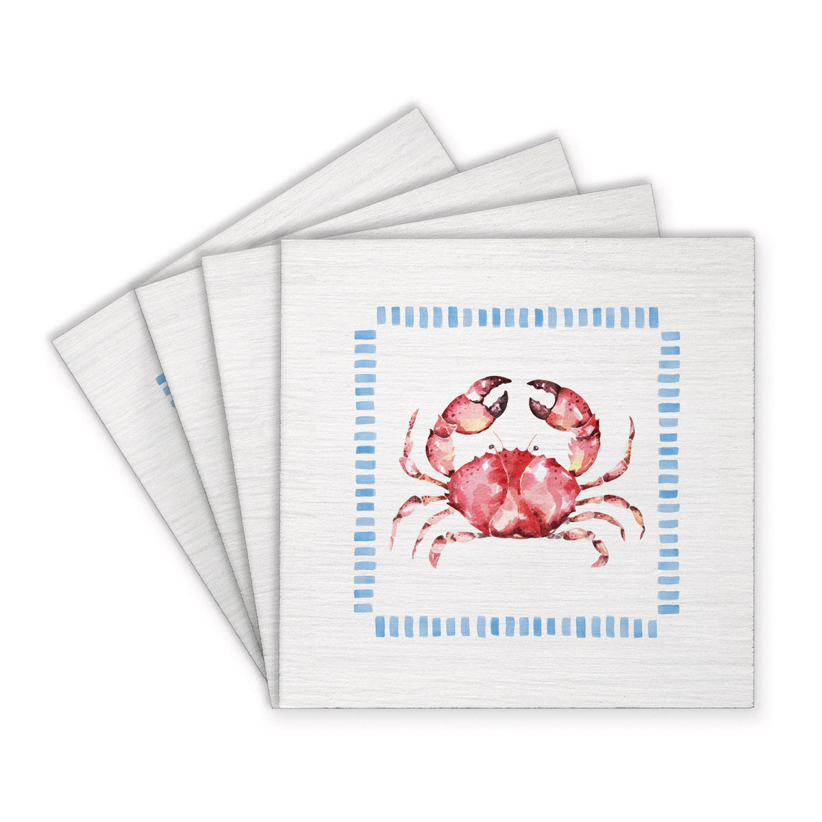 Stitched Crab Coaster Set