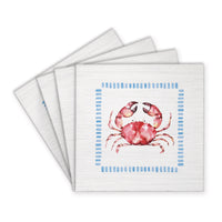 Stitched Crab Coaster Set