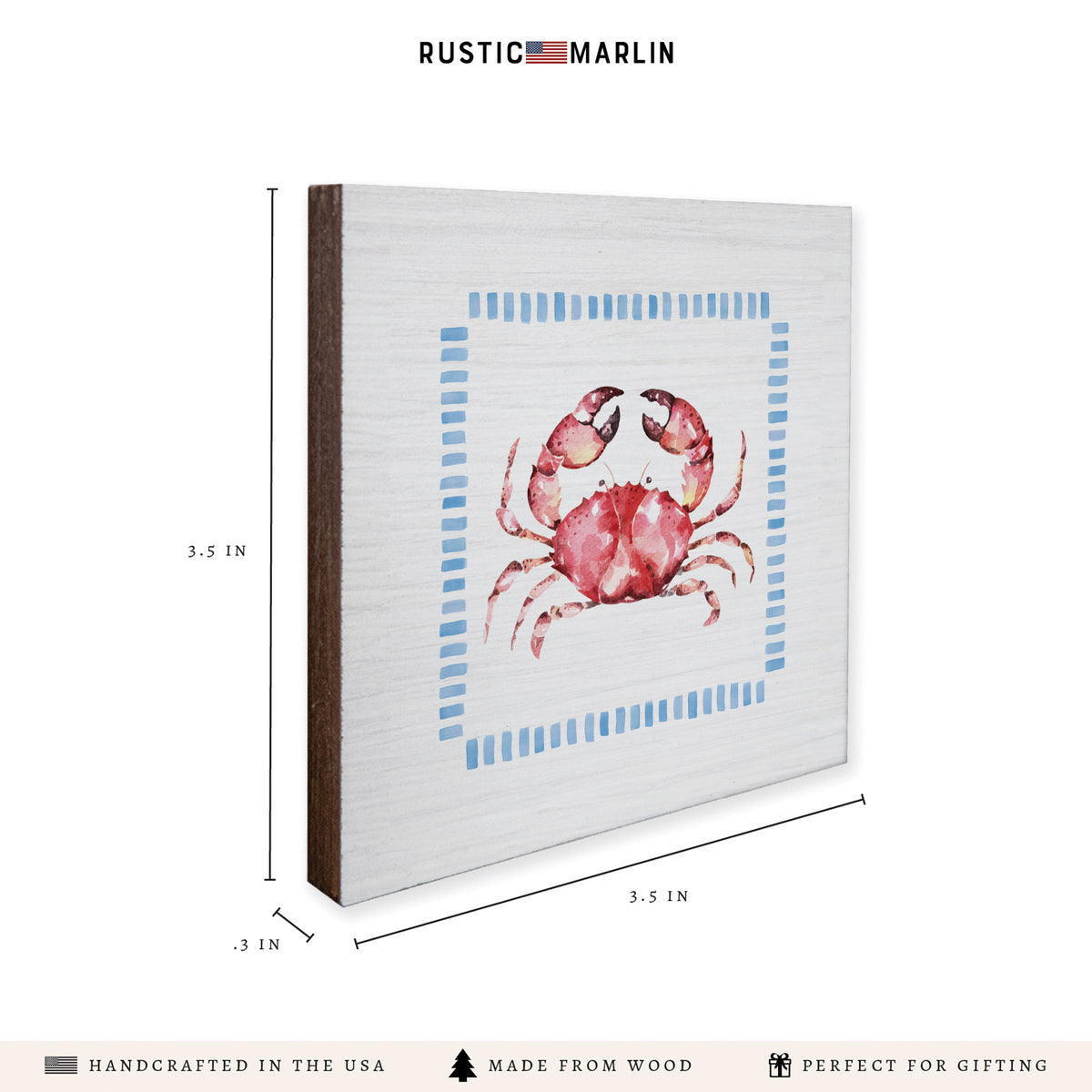 Stitched Crab Coaster Set