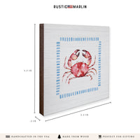 Stitched Crab Coaster Set