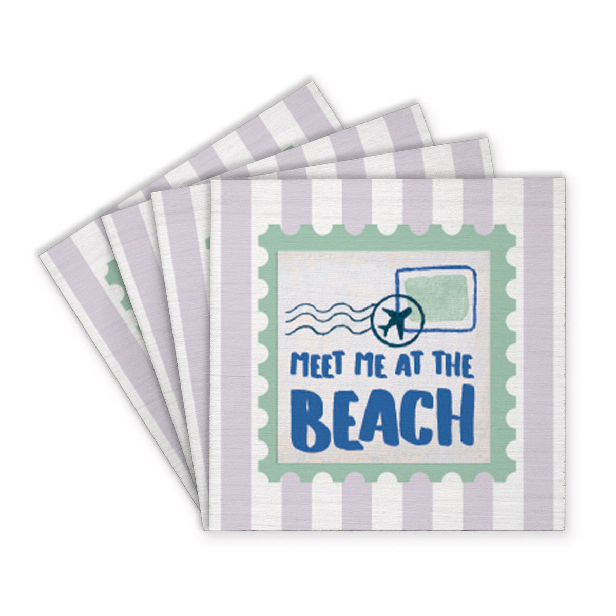 Meet Me At The Beach Stamp Coaster Set