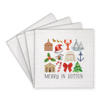 Merry In Boston Icons Coaster Set