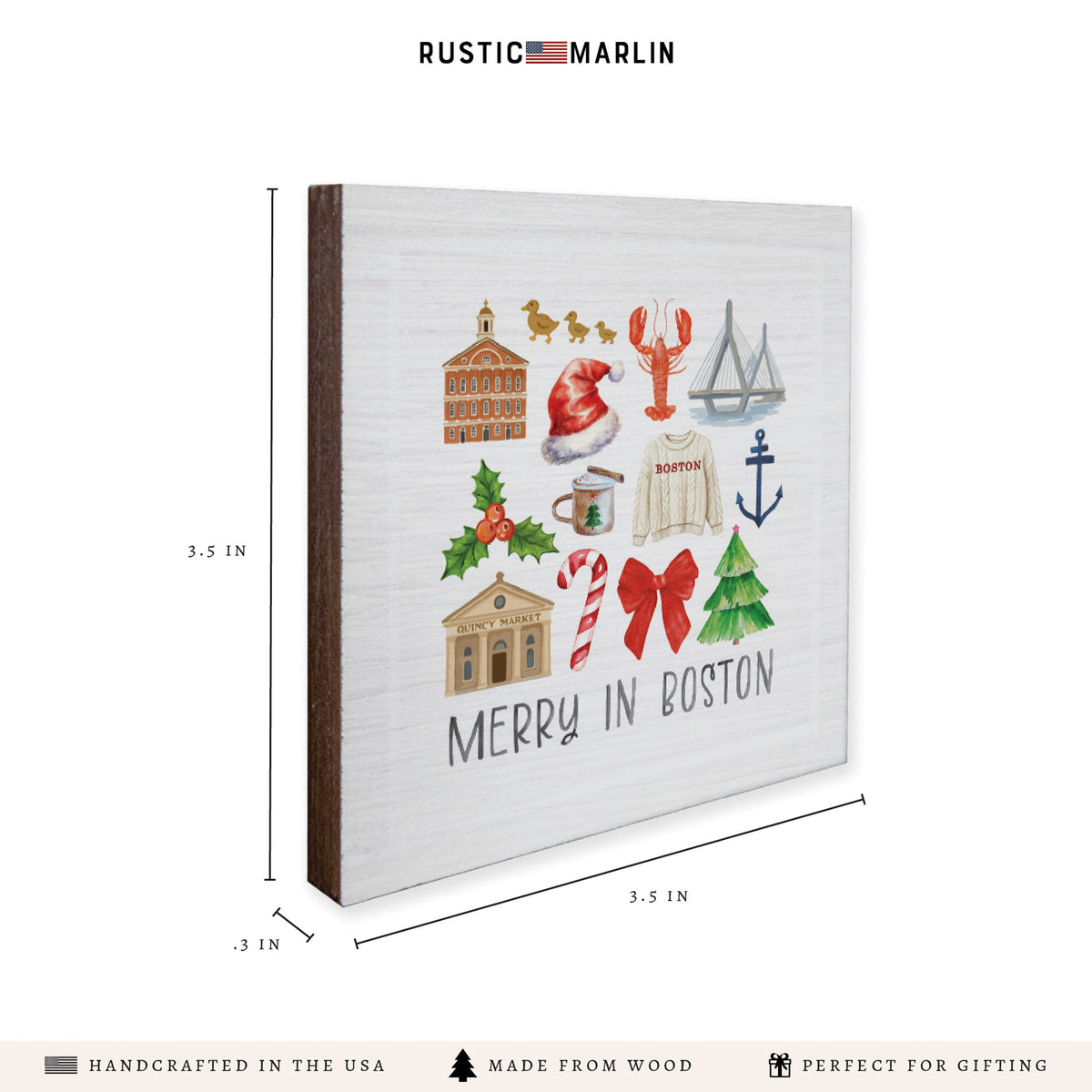 Merry In Boston Icons Coaster Set