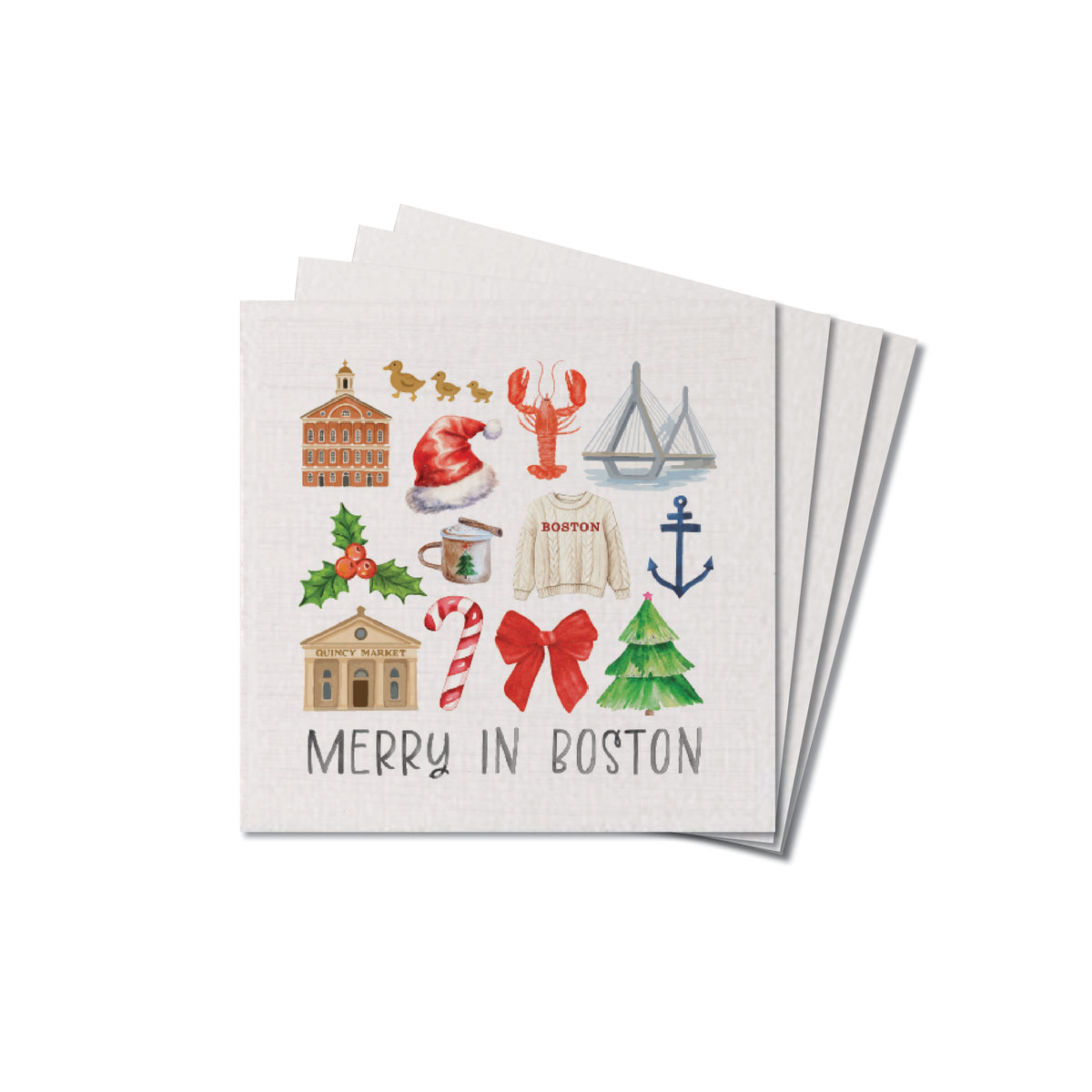 Merry In Boston Coaster Set