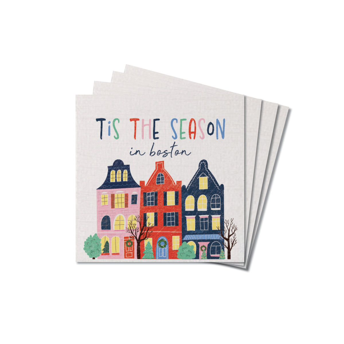 Tis The Season In Boston Coaster Set