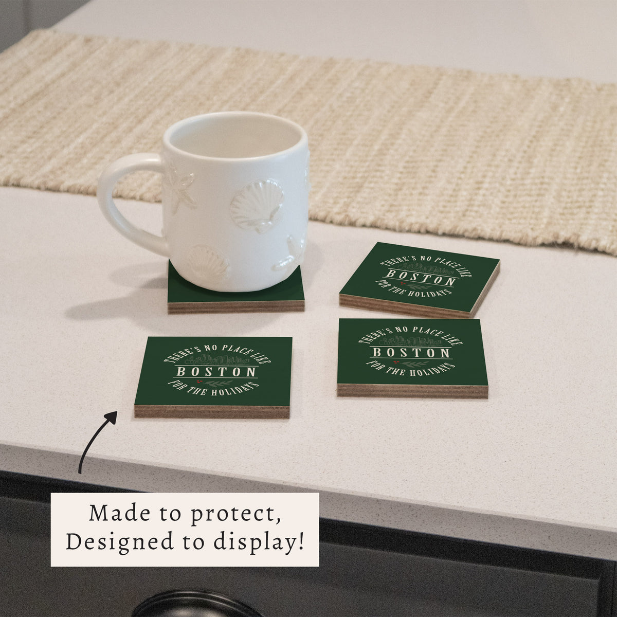 Boston No Place Like Coaster Set