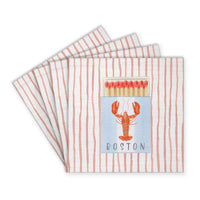 Boston Lobster Match Box Coaster Set