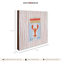 Boston Lobster Match Box Coaster Set