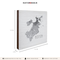Boston Map Scale Coaster Set