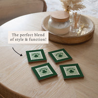 Boston Shamrock Stamp Coaster Set