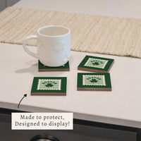 Boston Shamrock Stamp Coaster Set