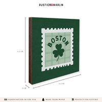 Boston Shamrock Stamp Coaster Set