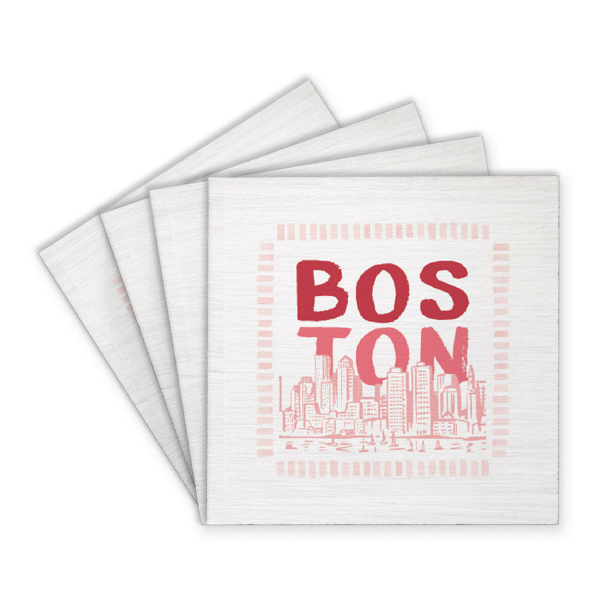 Boston Pink Coaster Set
