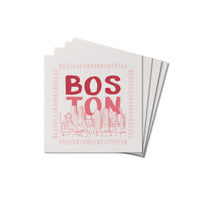 Pink Boston City Coaster Set