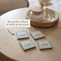 Boston Stamp Coaster Set