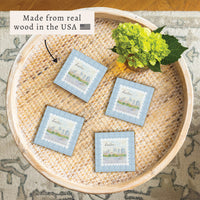 Boston Stamp Coaster Set