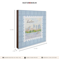 Boston Stamp Coaster Set