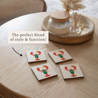 Boston Basketball Lobster Coaster Set
