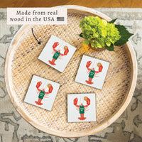 Boston Basketball Lobster Coaster Set