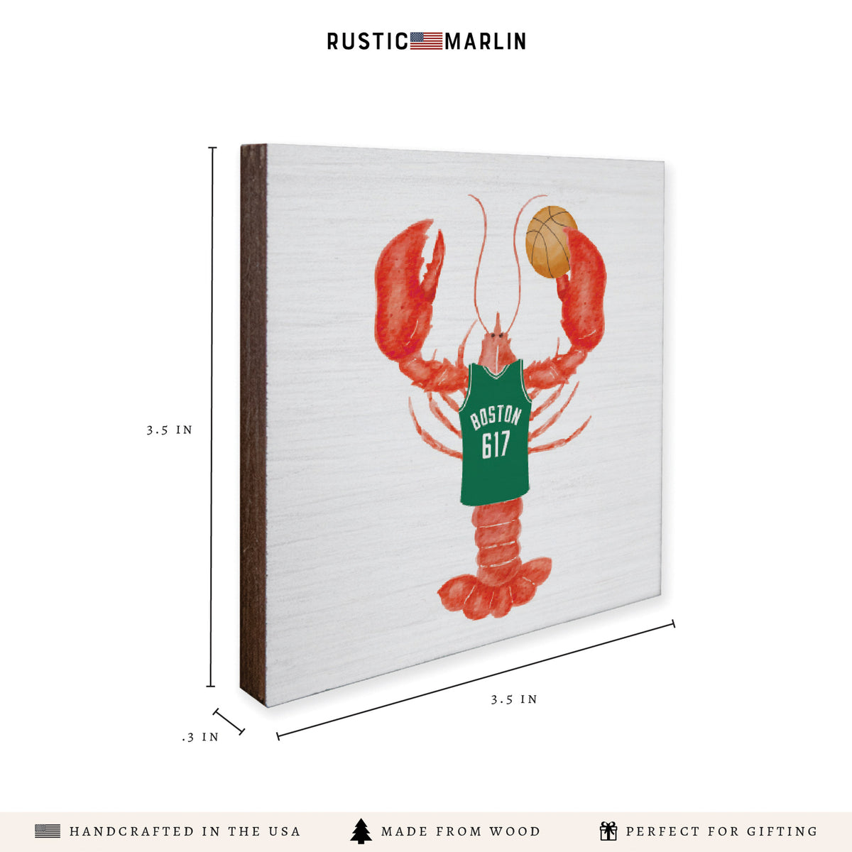 Boston Basketball Lobster Coaster Set