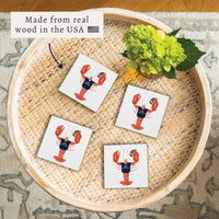 New England Football Lobster Coaster Set