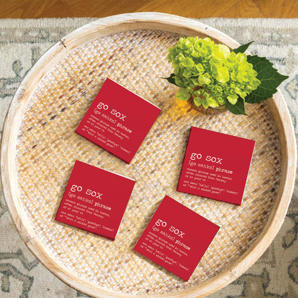 Boston Go Sox Definition Coaster Set