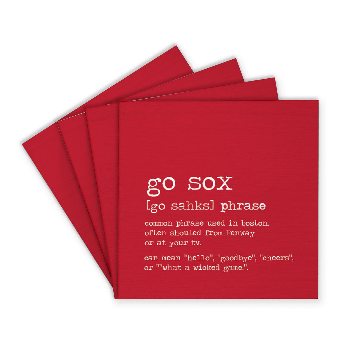 Boston Go Sox Definition Coaster Set