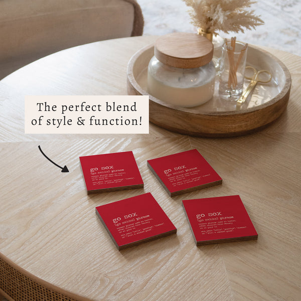 Boston Go Sox Definition Coaster Set