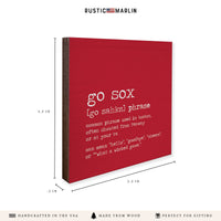 Boston Go Sox Definition Coaster Set