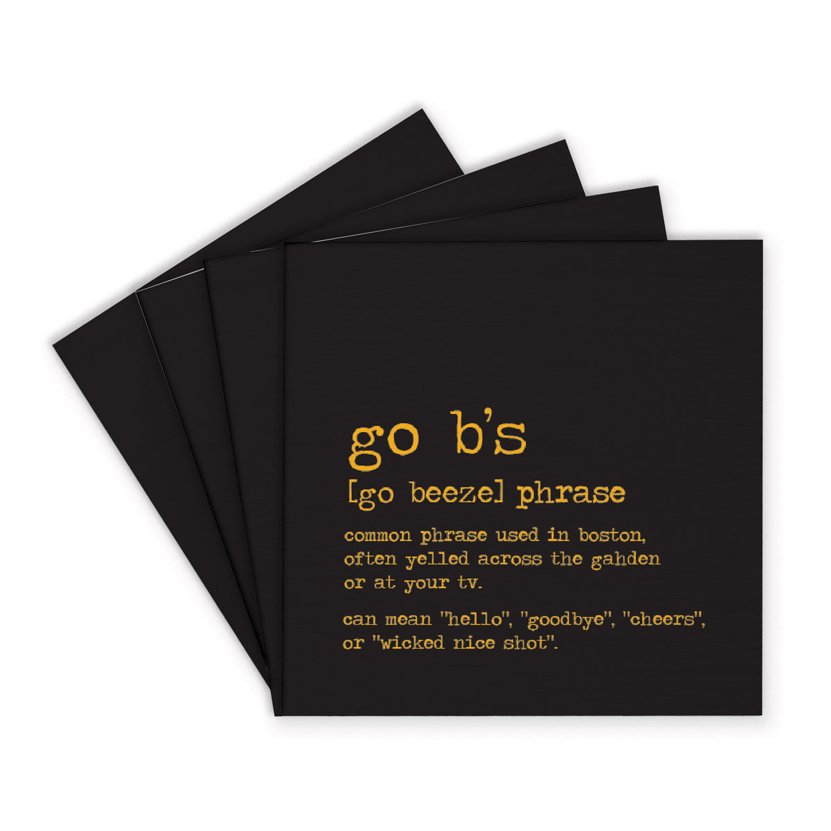 Boston Go B's Definition Coaster Set